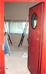 Porta acústica interior de la sala de control
