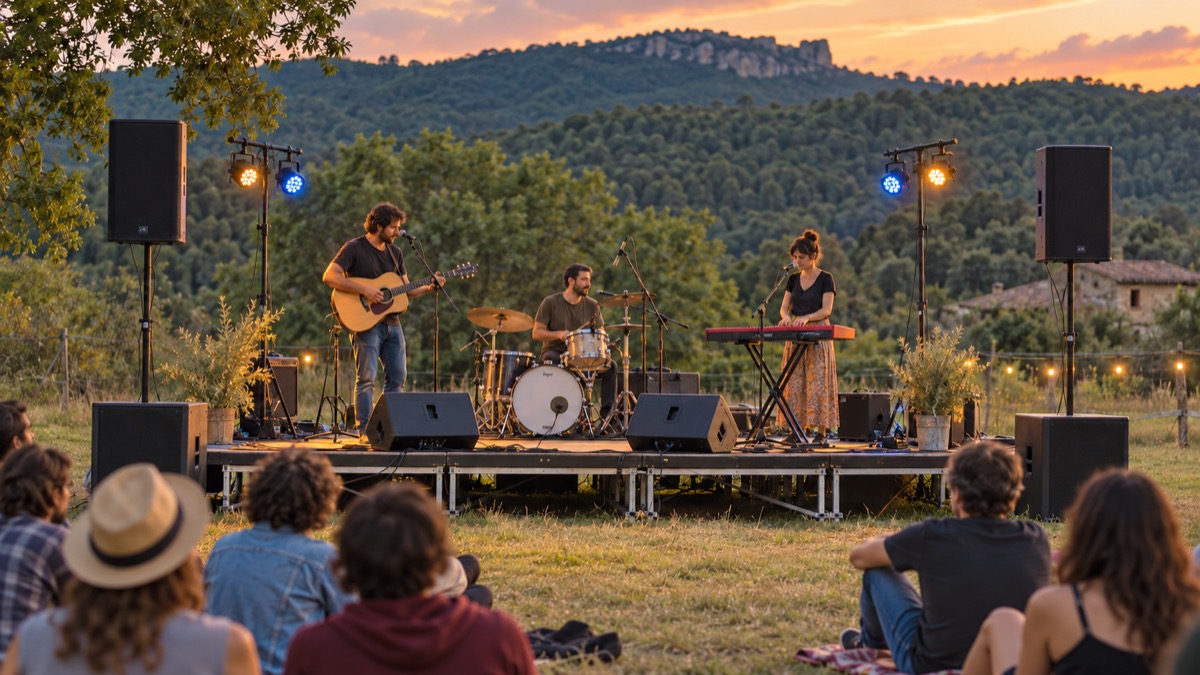Il·lustració d’un concert a l’aire lliure